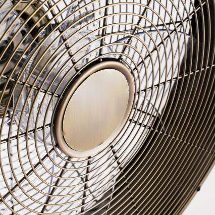 ZEVENTI - Zidni ventilator FANNY 50W/230V, prečnika 45 cm, bronzena boja + daljinski upravljač