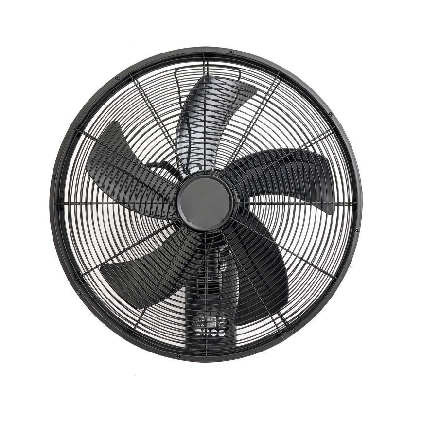 ZEVENTI - Zidni ventilator FANNY 50W/230V prečnik 45 cm crni + daljinski upravljač