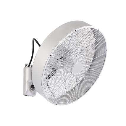 ZEVENTI - Zidni ventilator FANNY 50W/230V prečnika 45 cm mat hrom + daljinski upravljač