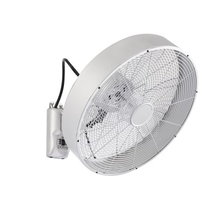ZEVENTI - Zidni ventilator FANNY 50W/230V prečnika 45 cm mat hrom + daljinski upravljač