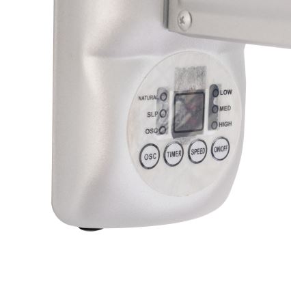ZEVENTI - Zidni ventilator FANNY 50W/230V prečnika 45 cm mat hrom + daljinski upravljač