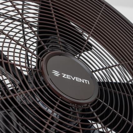 ZEVENTI - Zidni ventilator FREEZE 50W/230V, prečnik 40 cm, crna/smeđa + daljinski upravljač