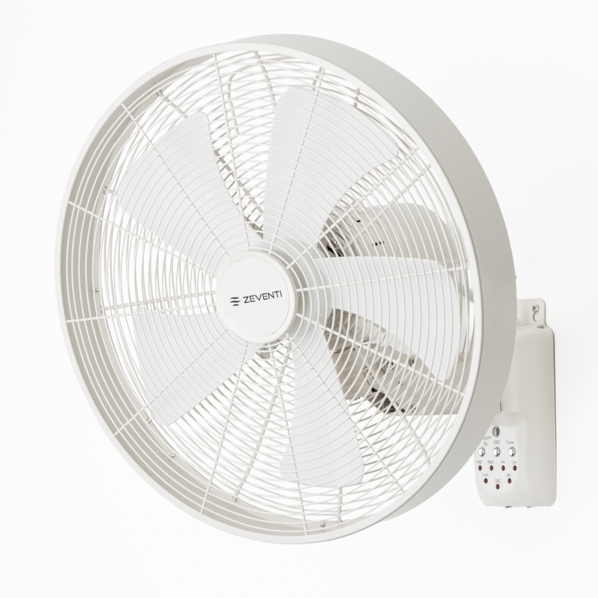 ZEVENTI - Zidni ventilator FREEZE 50W/230V, prečnik 40 cm, beo, sa daljinskim upravljačem