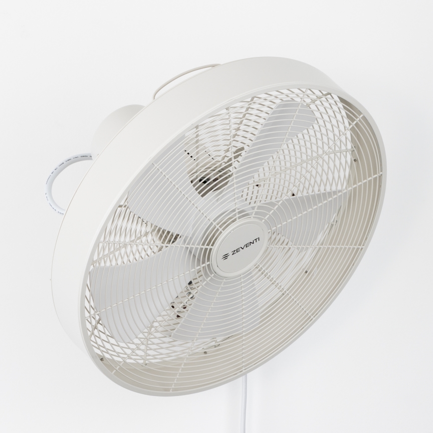 ZEVENTI - Zidni ventilator FREEZE 50W/230V, prečnik 40 cm, beo, sa daljinskim upravljačem
