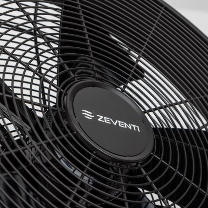 ZEVENTI - Zidni ventilator FREEZE 50W/230V, prečnik 45 cm, crna + daljinski upravljač