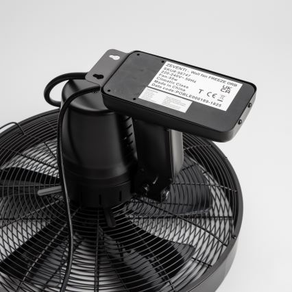 ZEVENTI - Zidni ventilator FREEZE 50W/230V, prečnik 45 cm, crna + daljinski upravljač