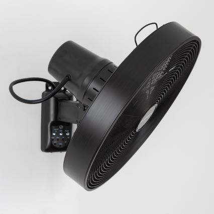 ZEVENTI - Zidni ventilator FREEZE 50W/230V prečnika 40 cm, crni + daljinski upravljač