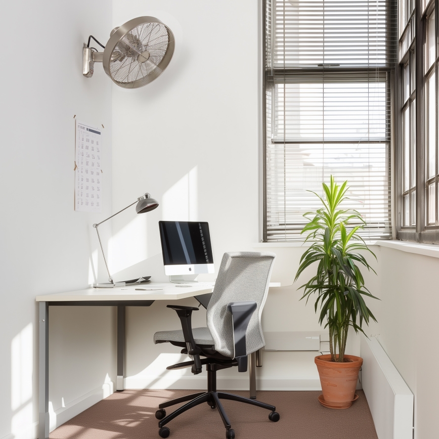 ZEVENTI - Zidni ventilator FREEZE 50W/230V, prečnik 40 cm, mat hrom + daljinski upravljač