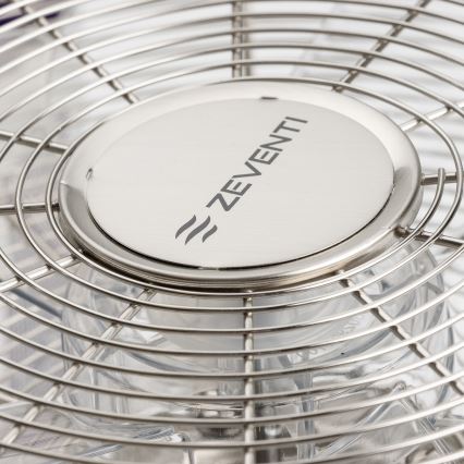 ZEVENTI - Zidni ventilator FREEZE 50W/230V, prečnik 40 cm, mat hrom + daljinski upravljač