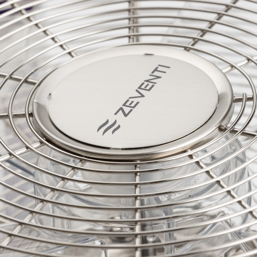 ZEVENTI - Zidni ventilator FREEZE 50W/230V, prečnik 40 cm, mat hrom + daljinski upravljač