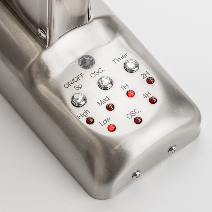 ZEVENTI - Zidni ventilator FREEZE 50W/230V, prečnik 40 cm, mat hrom + daljinski upravljač