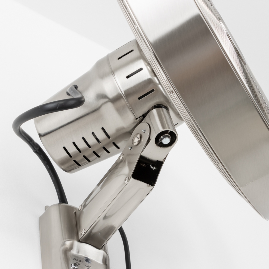 ZEVENTI - Zidni ventilator FREEZE 50W/230V, prečnik 40 cm, mat hrom + daljinski upravljač