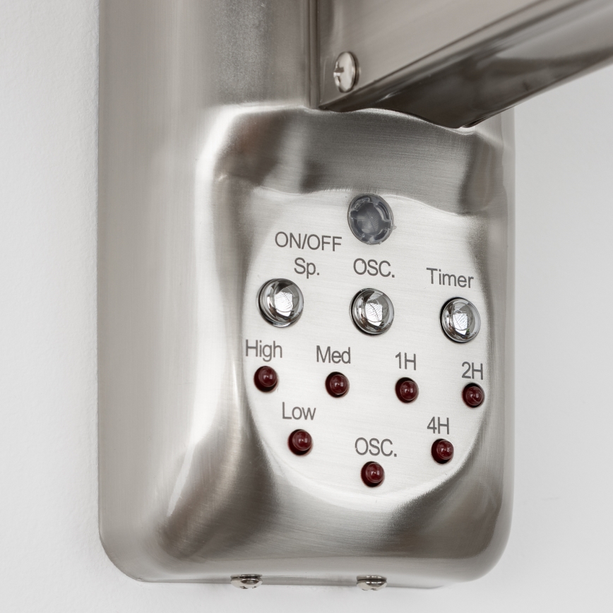 ZEVENTI - Zidni ventilator FREEZE 50W/230V, prečnik 40 cm, mat hrom + daljinski upravljač