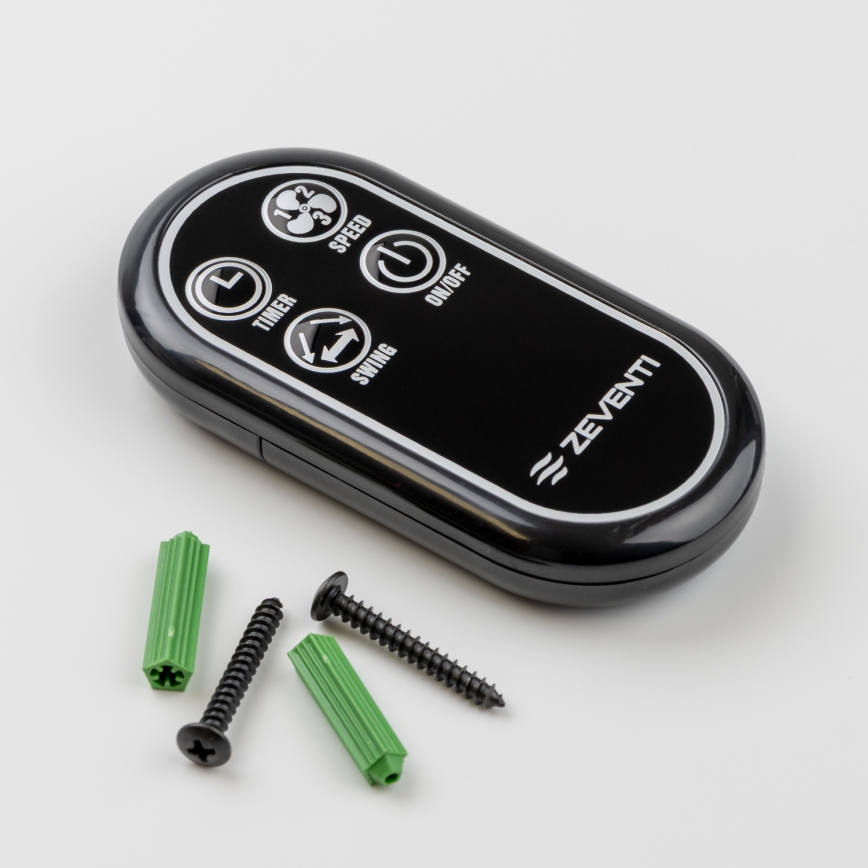 ZEVENTI - Zidni ventilator FREEZE 50W/230V, prečnik 40 cm, mat hrom + daljinski upravljač