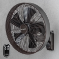 ZEVENTI - Zidni ventilator FREEZE 50W/230V prečnika 45 cm crna/braon + daljinski upravljač