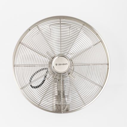 ZEVENTI - Zidni ventilator FREEZE 50W/230V prečnik 45 cm mat hrom + daljinski upravljač