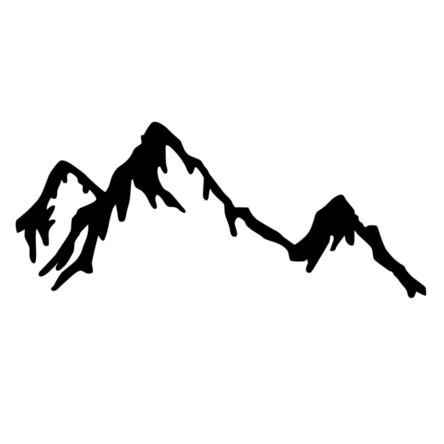 Zidna dekoracija 37x70 cm – planine, metal