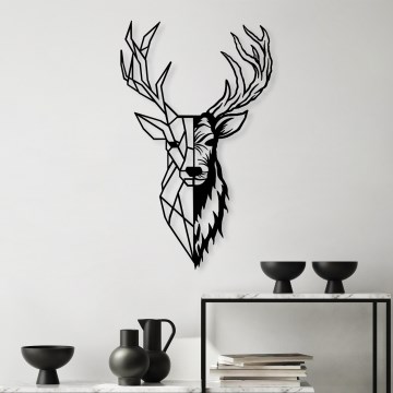 Zidna dekoracija 42x70 cm — metalni jelen