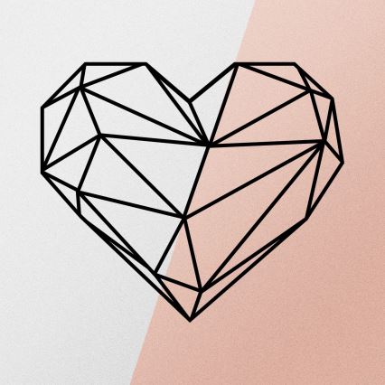 Zidna dekoracija 47 x 40 cm — srce od metala