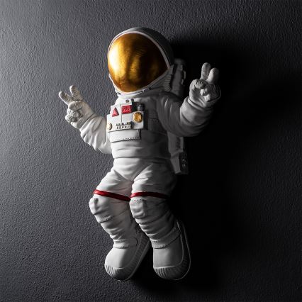 Zidna dekoracija 47x35 cm zlatni astronaut