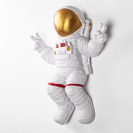 Zidna dekoracija 47x35 cm zlatni astronaut
