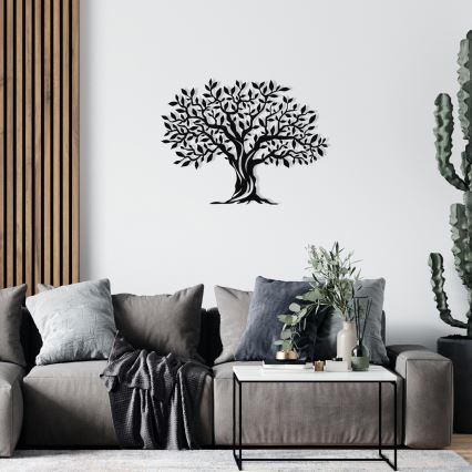 Zidna dekoracija 69x52 cm – metalni motiv drveta