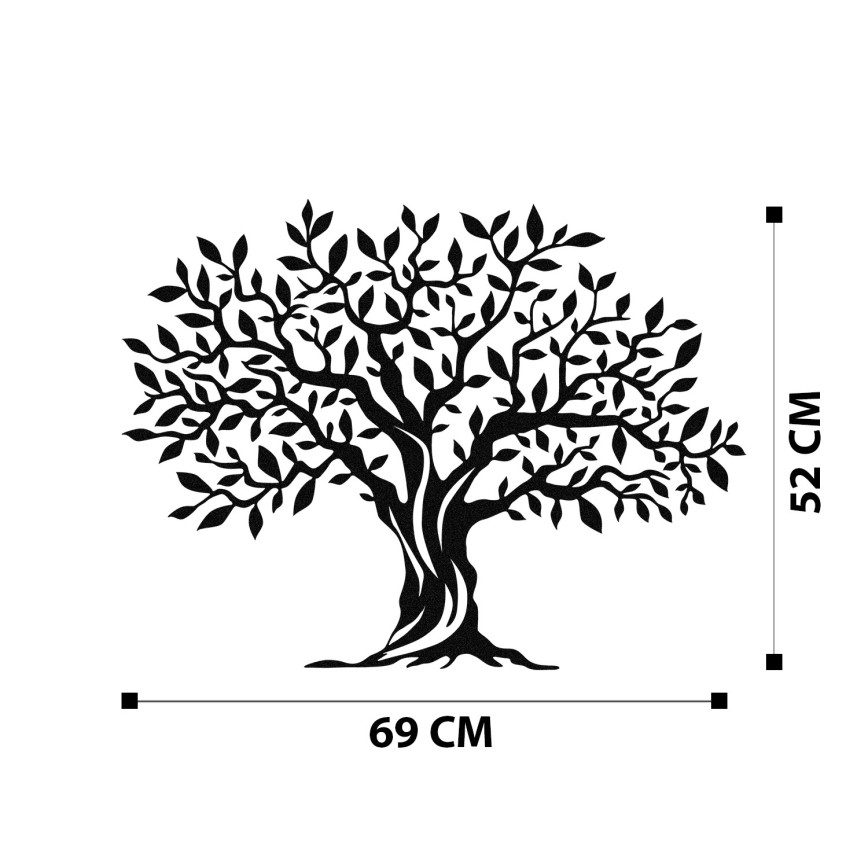 Zidna dekoracija 69x52 cm – metalni motiv drveta