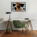 Zidna dekoracija 90x58 cm mapa drvo/metal