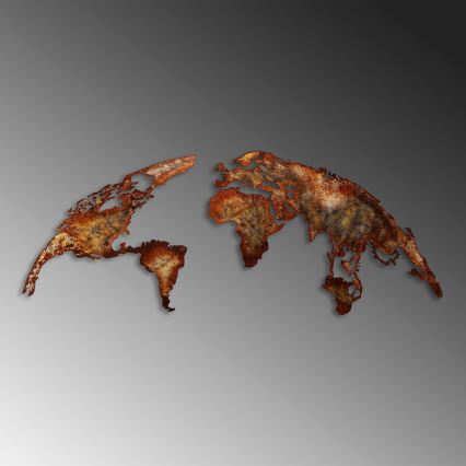 Zidna dekoracija, set od 2 kom, 150x59, planeta, metal