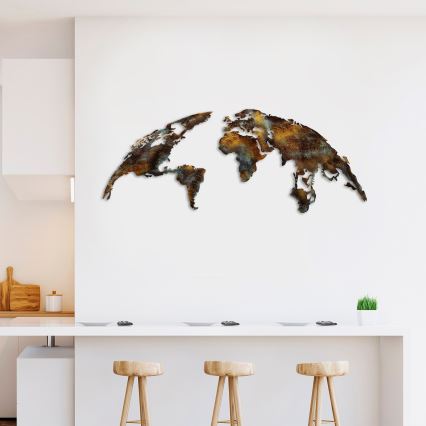Zidna dekoracija, set od 2 komada, 150 x 59 cm, motiv planeta, metal