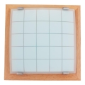 Zidna i plafonska svetiljka GEOMETRICA 1xE27/60W/230V, od kaučukovog drveta 30x30 cm