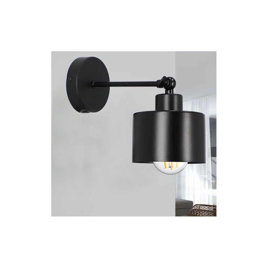 Zidna lampa 1xE27/20W/230V crna