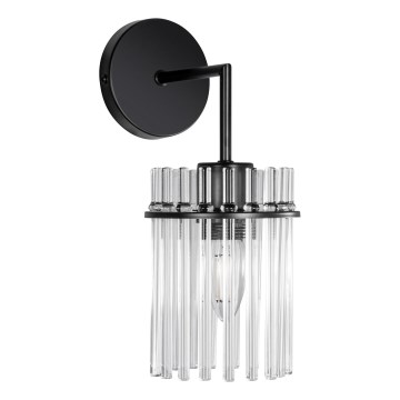 Zidna lampa 1xE27/60W/230V crna/prozirna