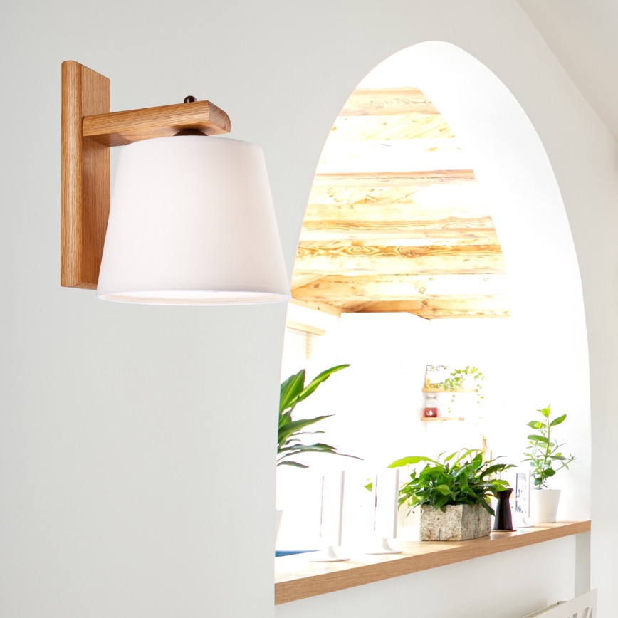 Zidna lampa AIDA 1xE27/60W/230V hrast
