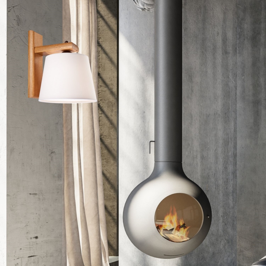 Zidna lampa AIDA 1xE27/60W/230V hrast