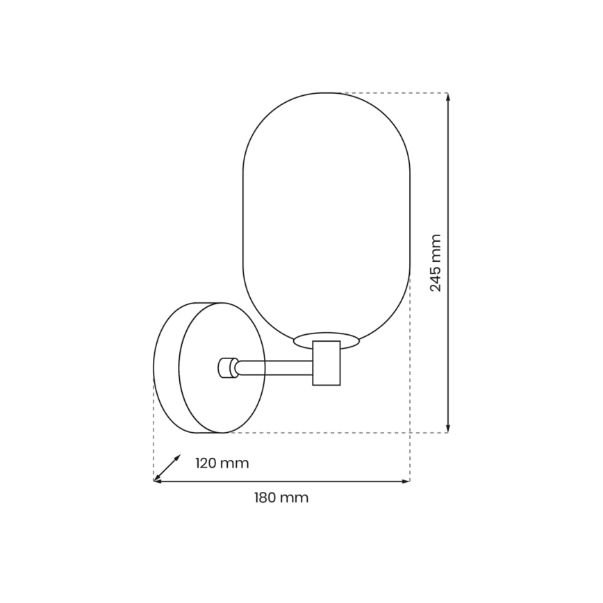 Zidna lampa ALIAS 1xG9/8W/230V zlatna