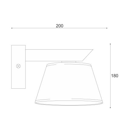 Zidna lampa ANTONIO 1xE14/40W/230V hrast