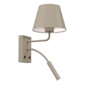 Zidna lampa ARDEN 1xE27/15W/230V + 1xG9/8W bež