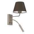 Zidna lampa ARDEN 1xE27/15W/230V + 1xG9/8W bežna/braon