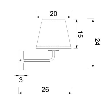 Zidna lampa ARDEN 1xE27/15W/230V bež