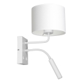 Zidna lampa ARDEN 1xE27/60W+1xG9/8W/230V bela