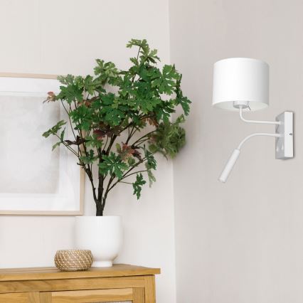 Zidna lampa ARDEN 1xE27/60W+1xG9/8W/230V bela