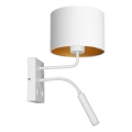 Zidna lampa ARDEN 1xE27/60W+1xG9/8W/230V bela/zlatna