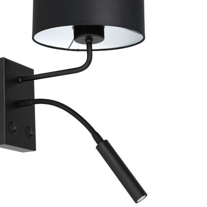 Zidna lampa ARDEN 1xE27/60W+1xG9/8W/230V crna/bela