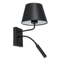 Zidna lampa ARDEN 1xE27/60W+1xG9/8W/230V crna/bela