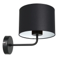 Zidna lampa ARDEN 1xE27/60W/230V crna/bela