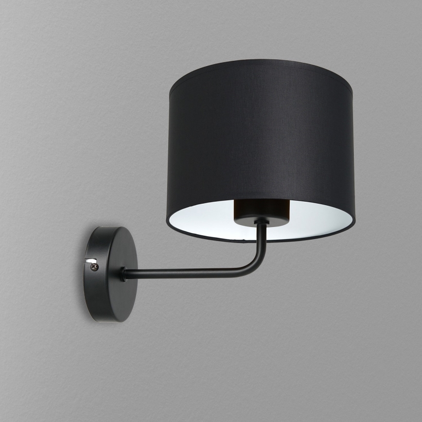 Zidna lampa ARDEN 1xE27/60W/230V crna/bela