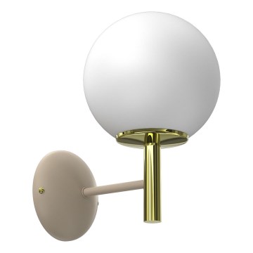 Zidna lampa AWINION 1xE27/15W/230V bež/zlatna