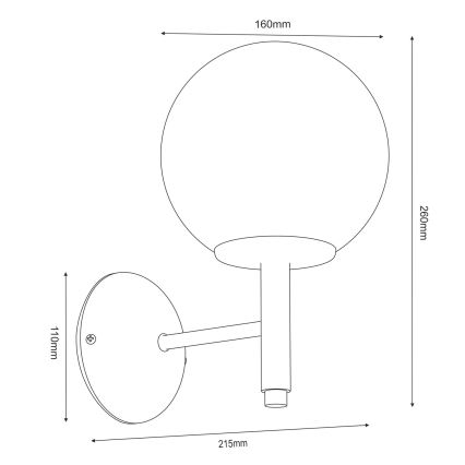 Zidna lampa AWINION 1xE27/15W/230V bež/zlatna