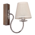 Zidna lampa CARIN 1xE14/60W/230V, borovina